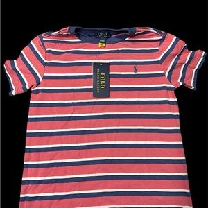 Ralph Lauren Men's Polo Shirt - Red and Blue Stripes size 5